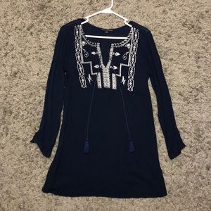 Patterned Tassel Dress